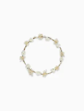 Ivory Vintage Floral Girl Hair Garland
