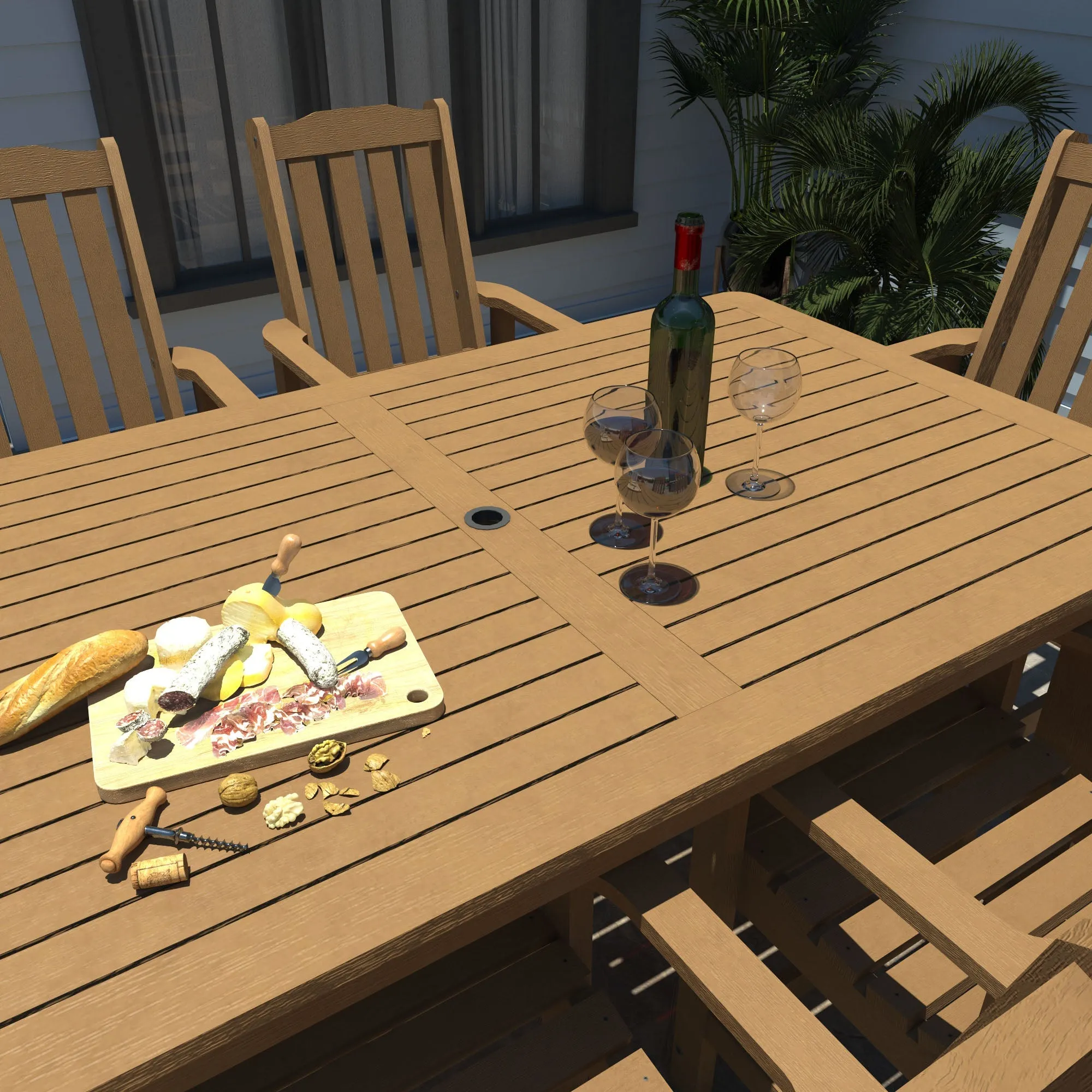 Lehigh 7pc Rectangular Outdoor Dining Set 42in x 72in - Counter Height