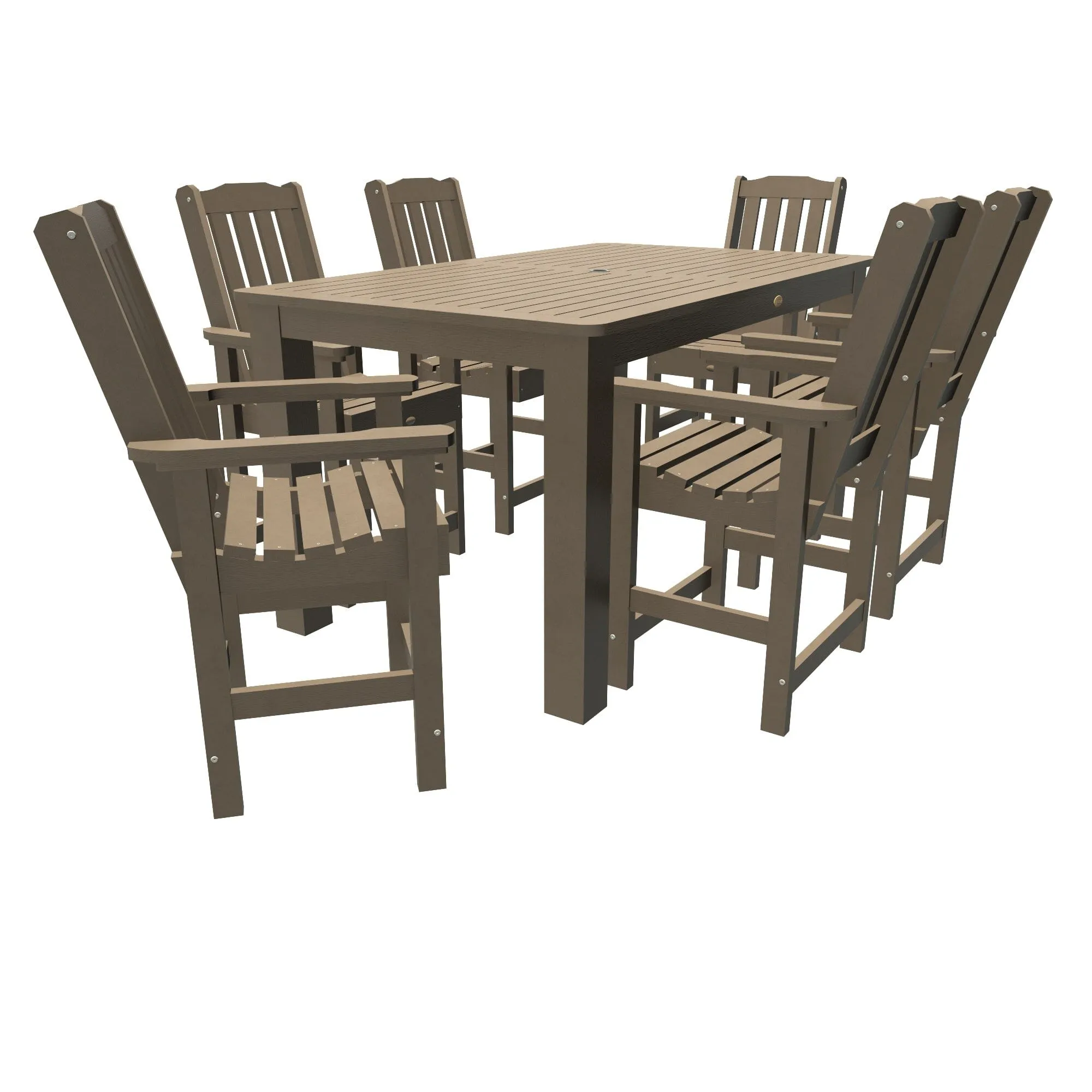Lehigh 7pc Rectangular Outdoor Dining Set 42in x 72in - Counter Height
