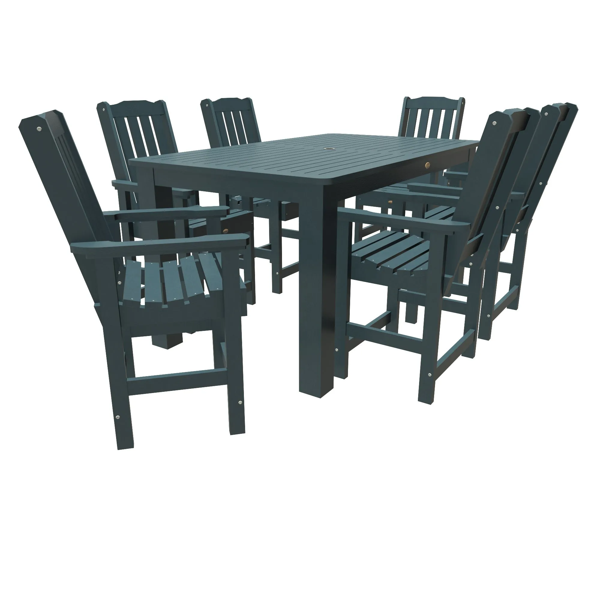 Lehigh 7pc Rectangular Outdoor Dining Set 42in x 72in - Counter Height
