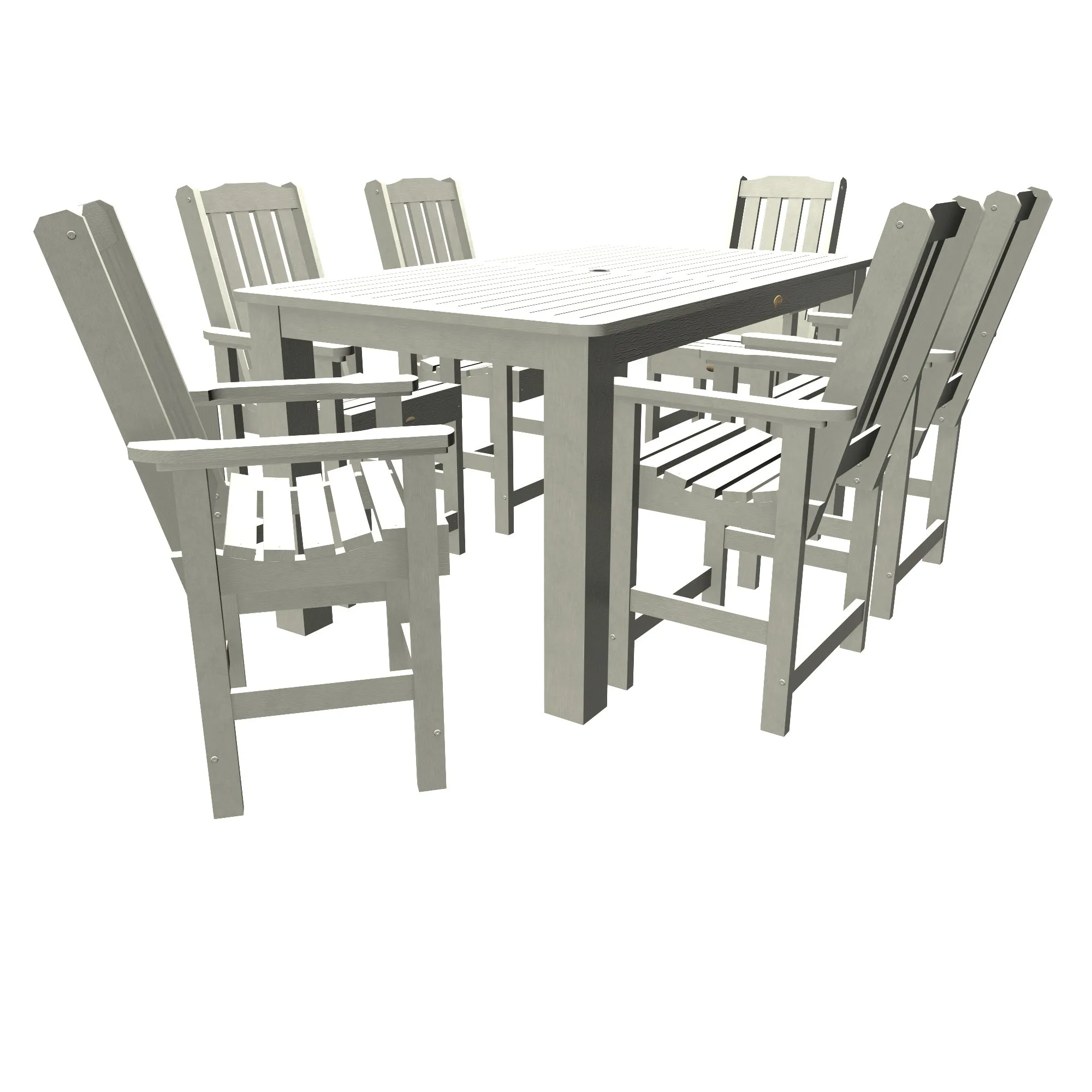 Lehigh 7pc Rectangular Outdoor Dining Set 42in x 72in - Counter Height