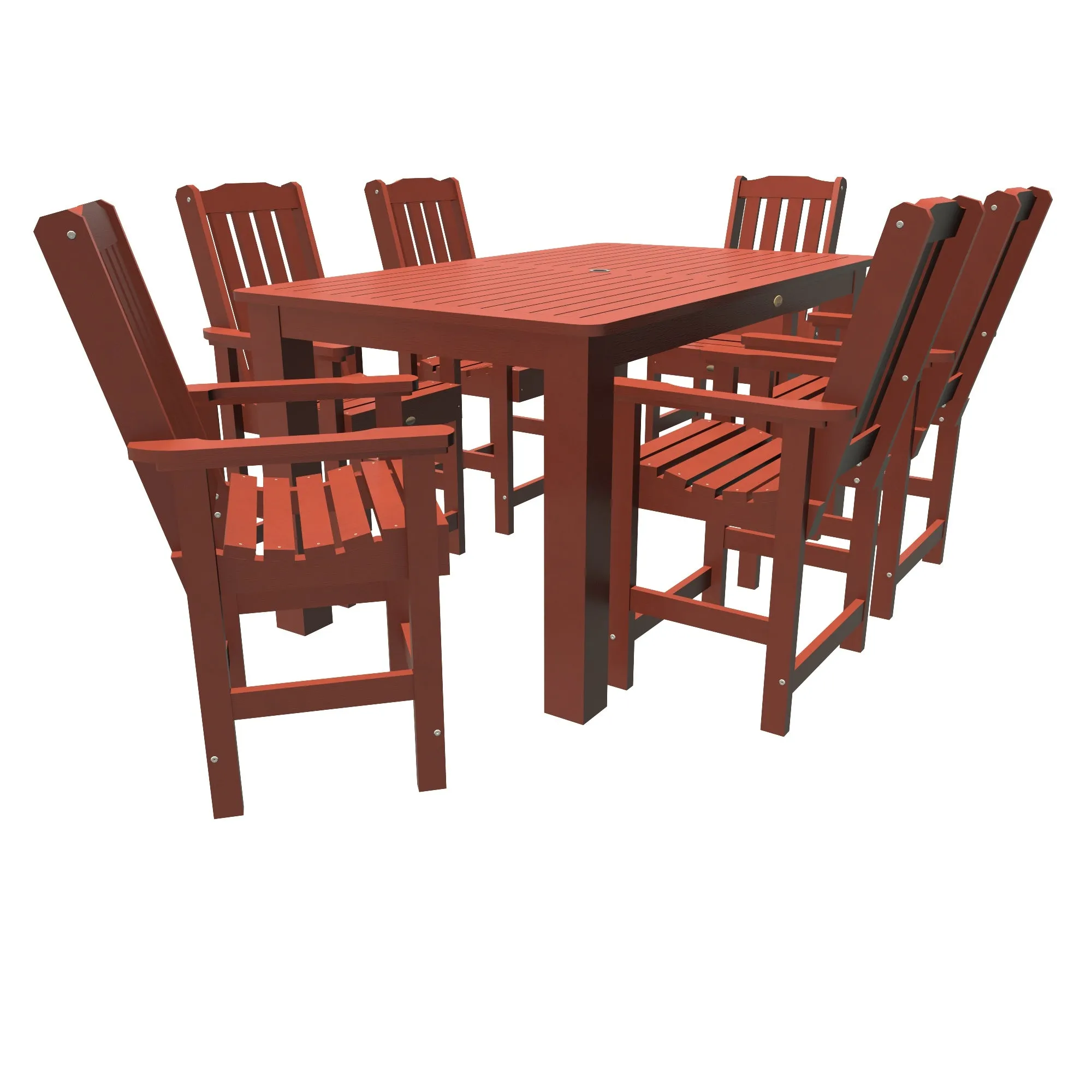 Lehigh 7pc Rectangular Outdoor Dining Set 42in x 72in - Counter Height