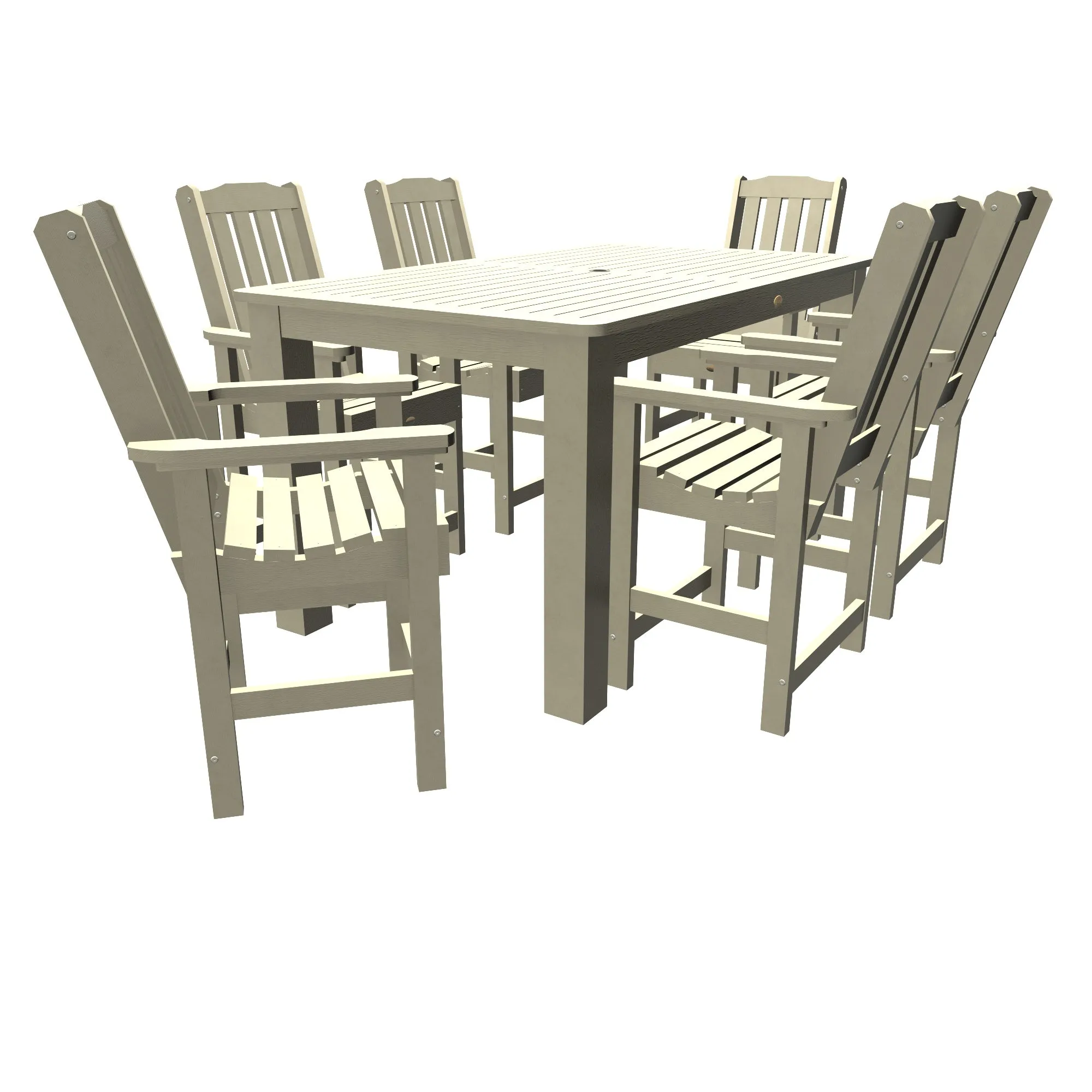 Lehigh 7pc Rectangular Outdoor Dining Set 42in x 72in - Counter Height