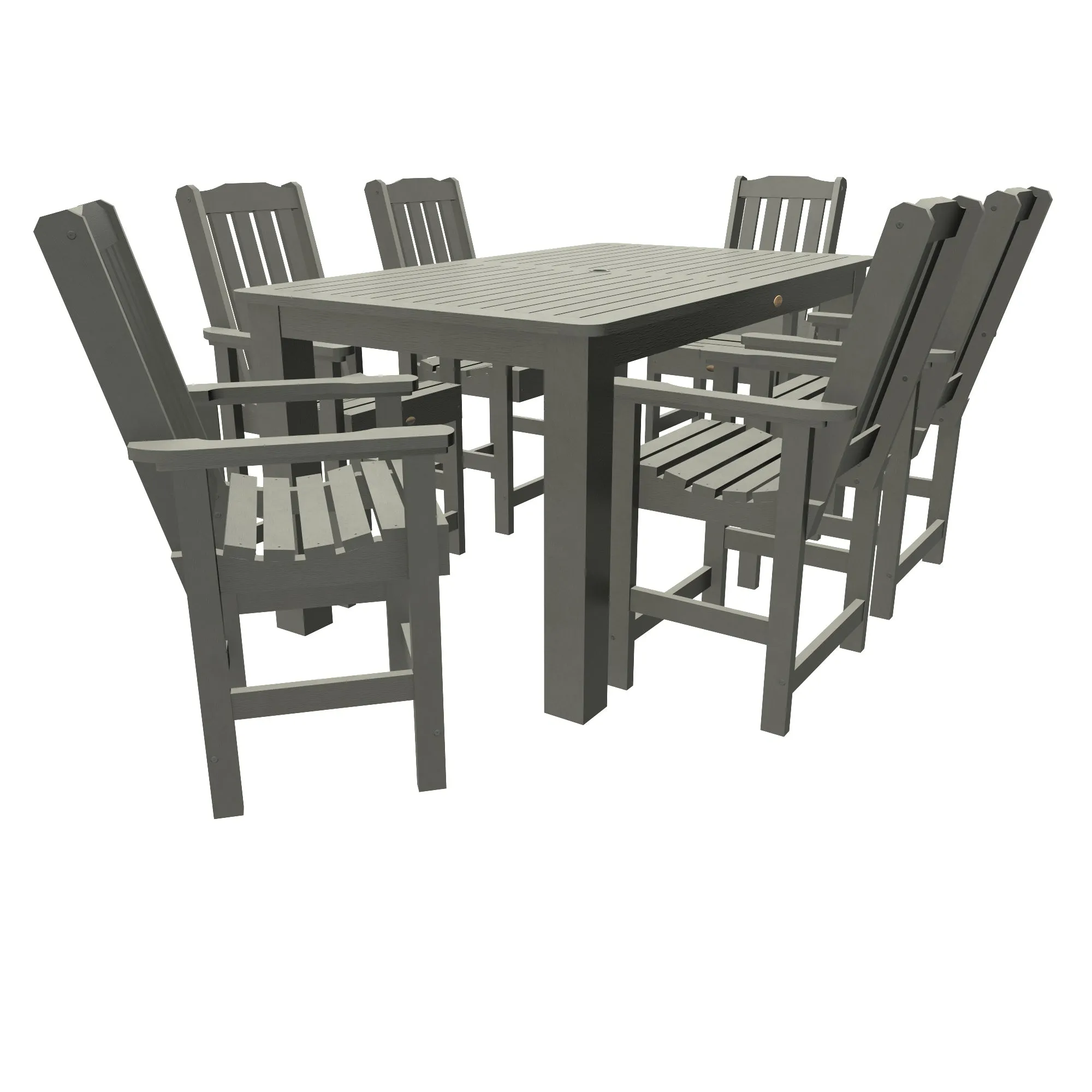 Lehigh 7pc Rectangular Outdoor Dining Set 42in x 72in - Counter Height
