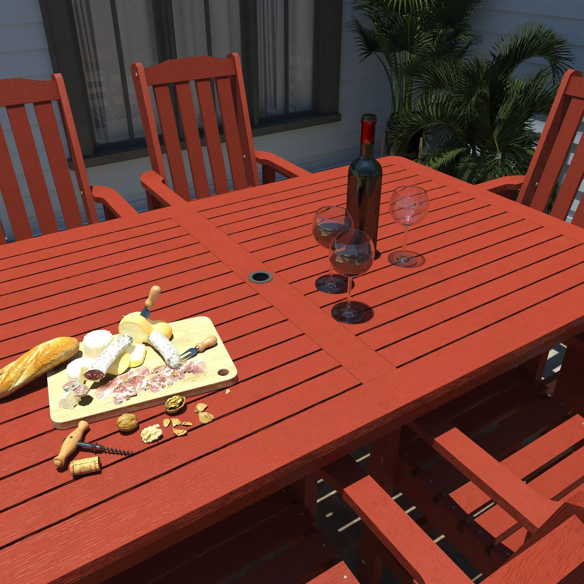 Lehigh 7pc Rectangular Outdoor Dining Set 42in x 72in - Counter Height