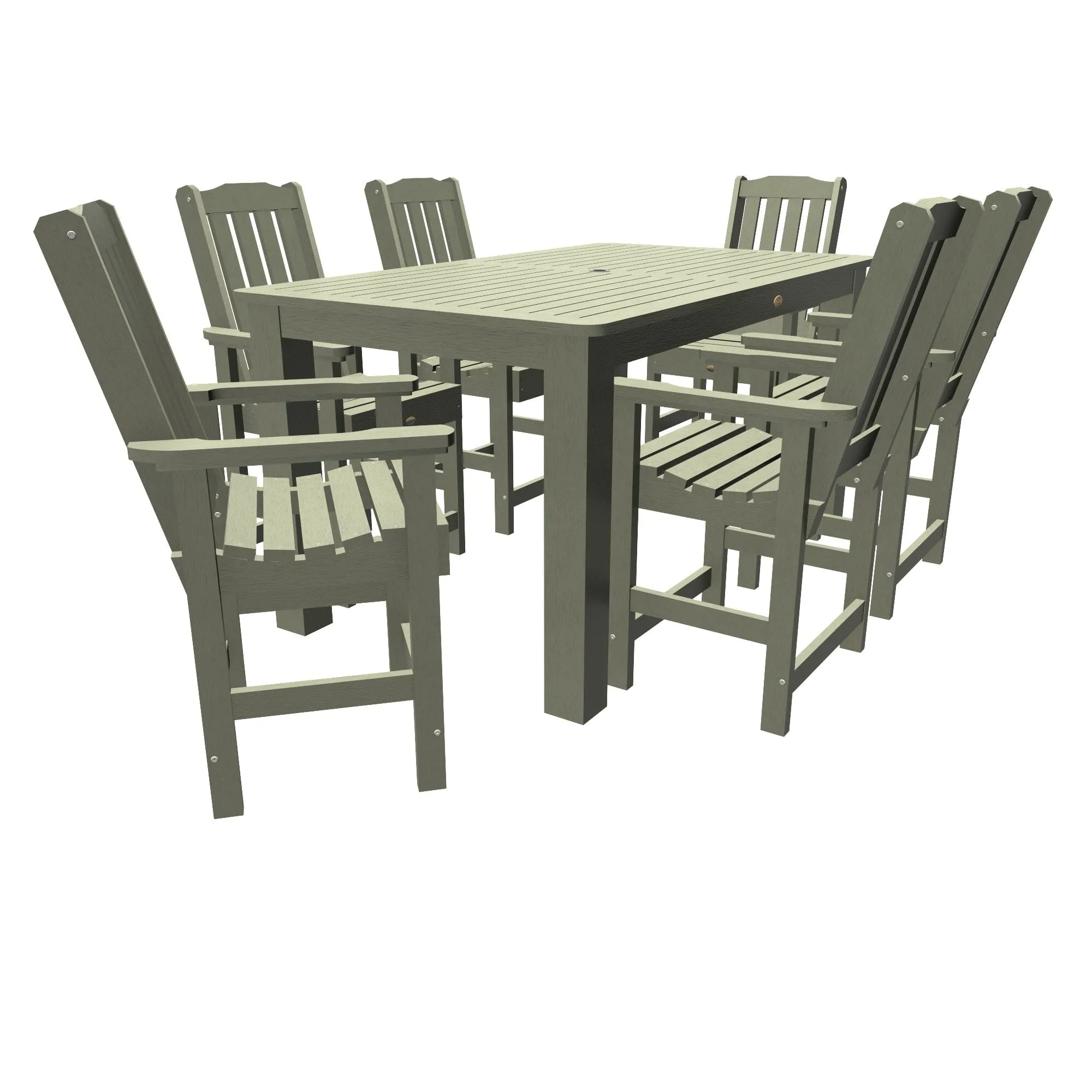 Lehigh 7pc Rectangular Outdoor Dining Set 42in x 72in - Counter Height