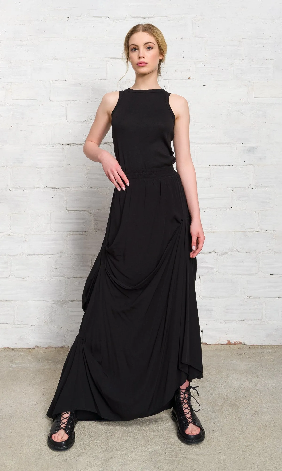 Long Draped Skirt