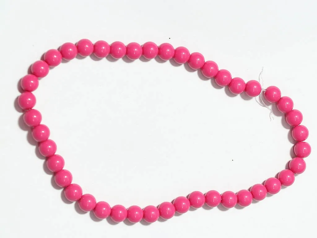 Magenta Pink Circular Plastic Beads - 10 mm