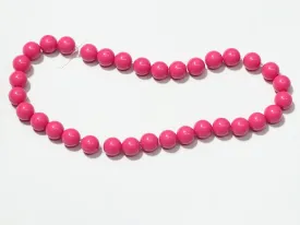 Magenta Pink Circular Plastic Beads - 12 mm