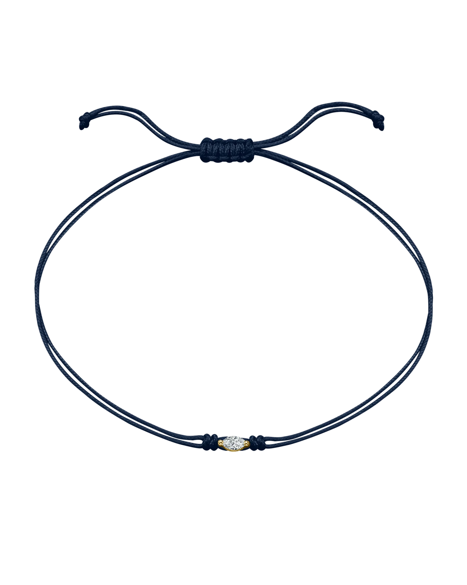 Marquise Diamond String Of Love - 14K Yellow Gold