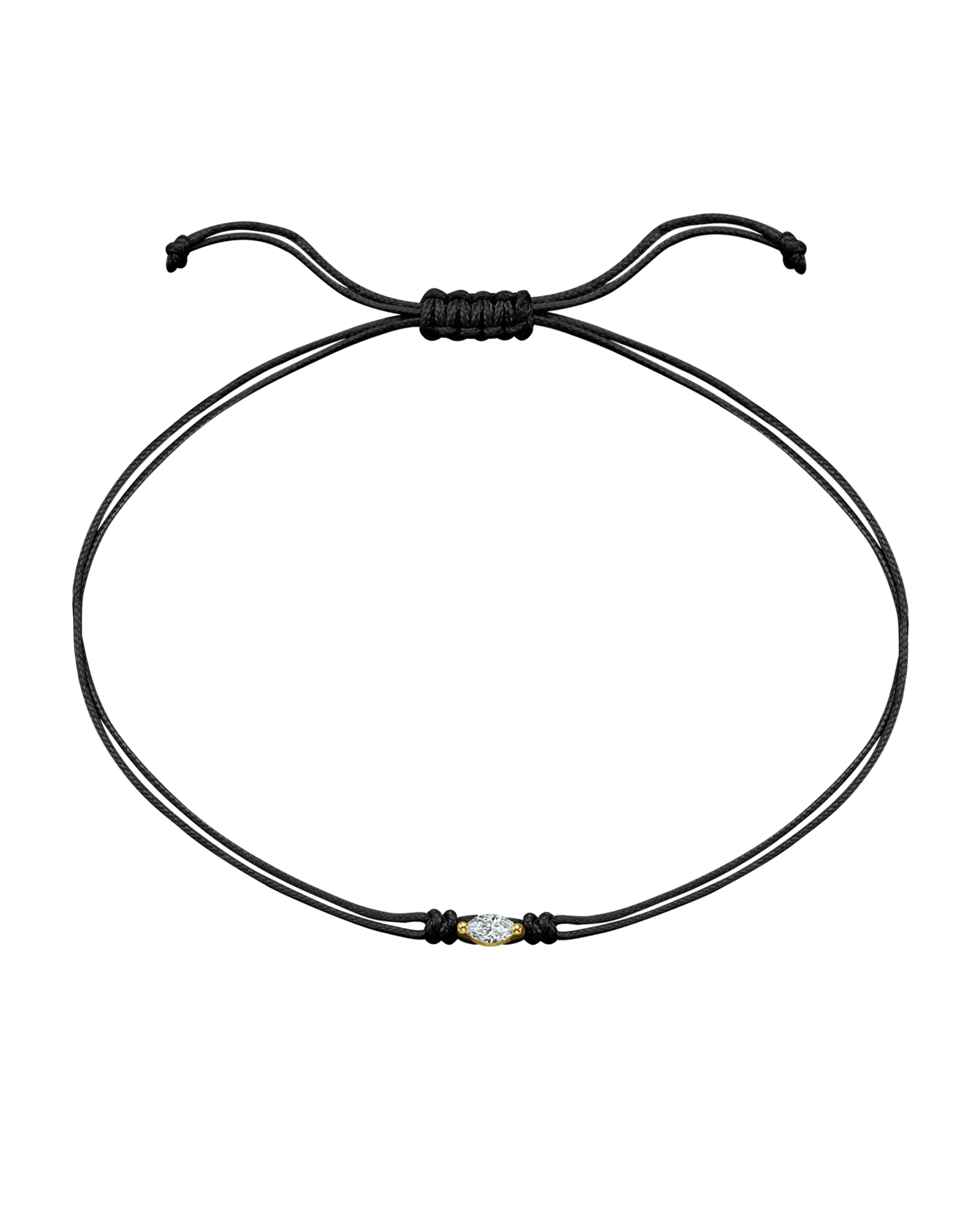 Marquise Diamond String Of Love - 14K Yellow Gold
