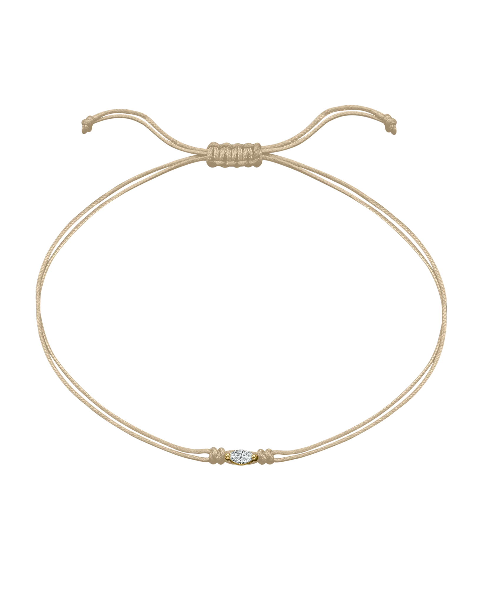 Marquise Diamond String Of Love - 14K Yellow Gold