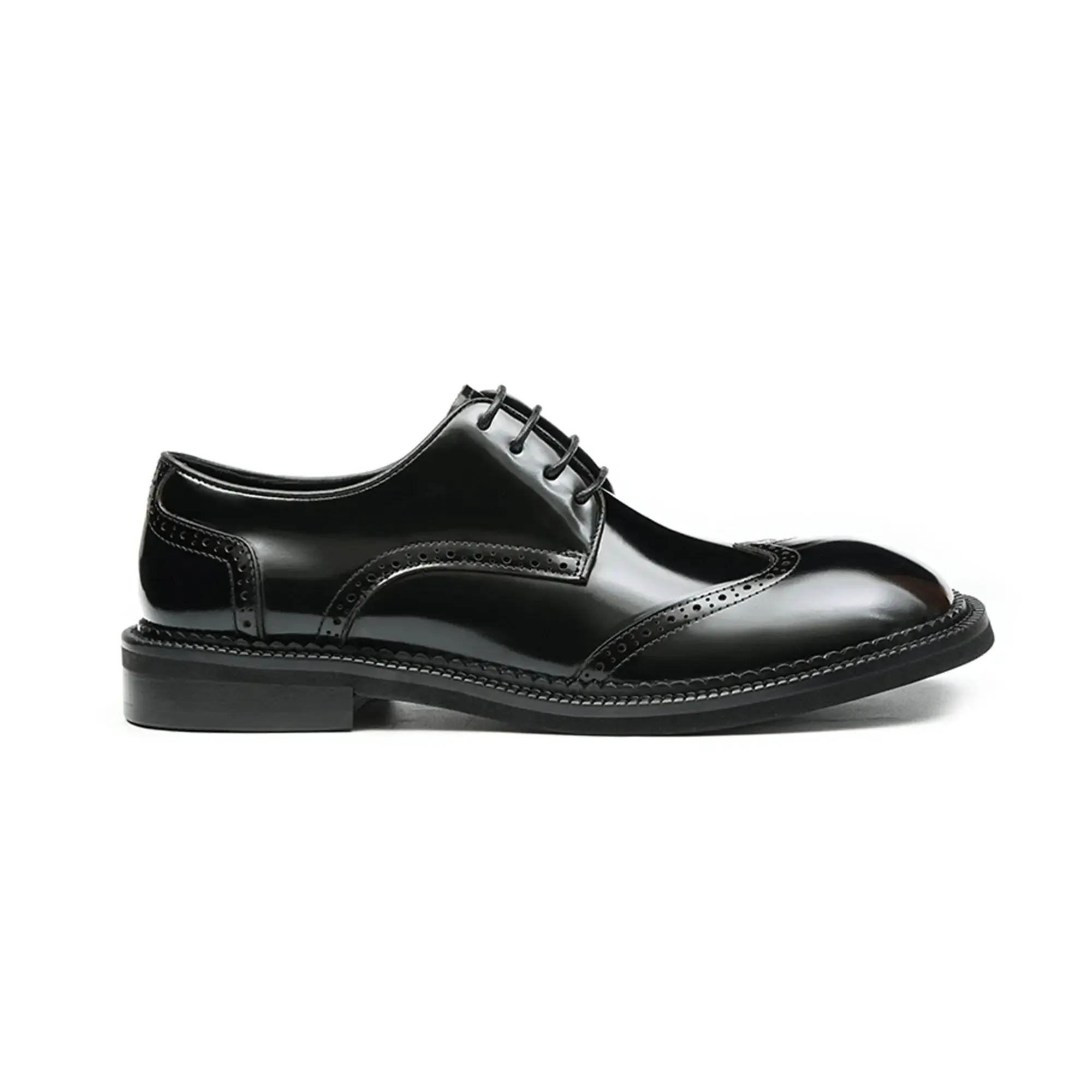 Men's Patent leather big toe shoes D23703