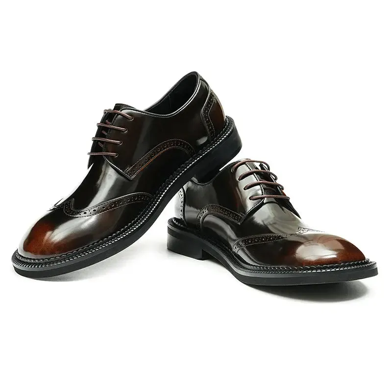 Men's Patent leather big toe shoes D23703