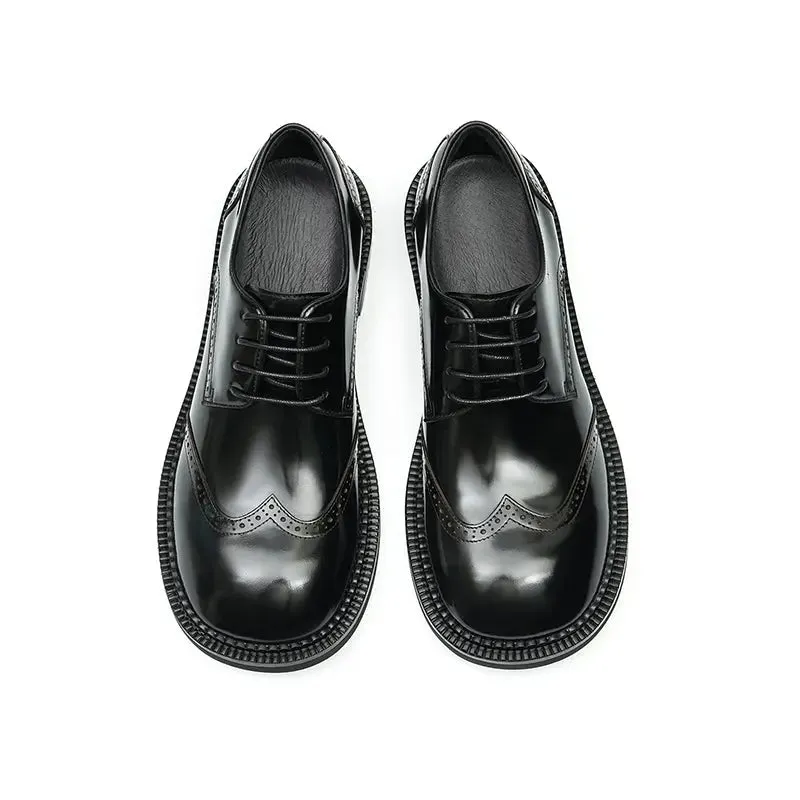 Men's Patent leather big toe shoes D23703
