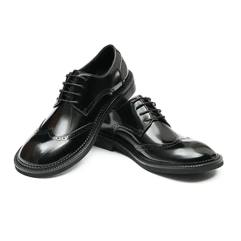 Men's Patent leather big toe shoes D23703