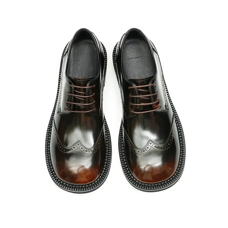 Men's Patent leather big toe shoes D23703