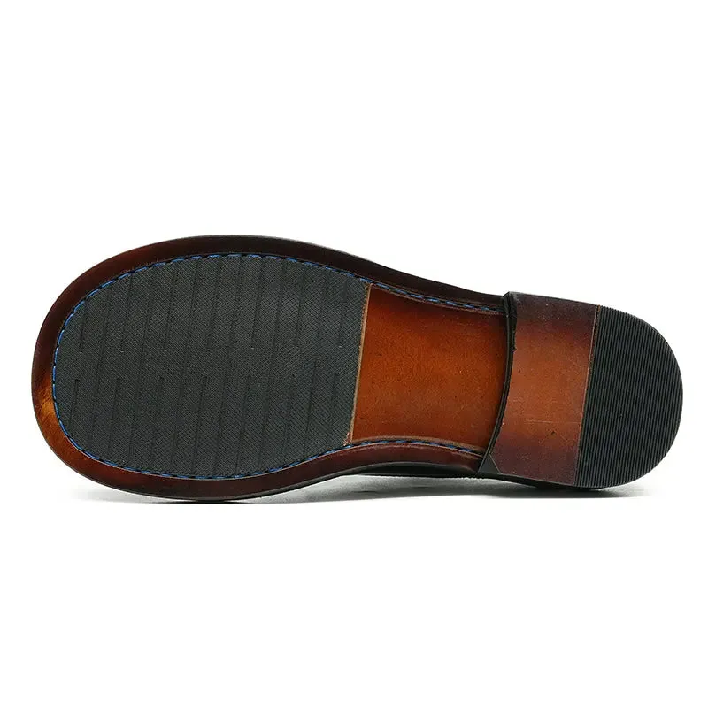 Men's Patent leather big toe shoes D23703