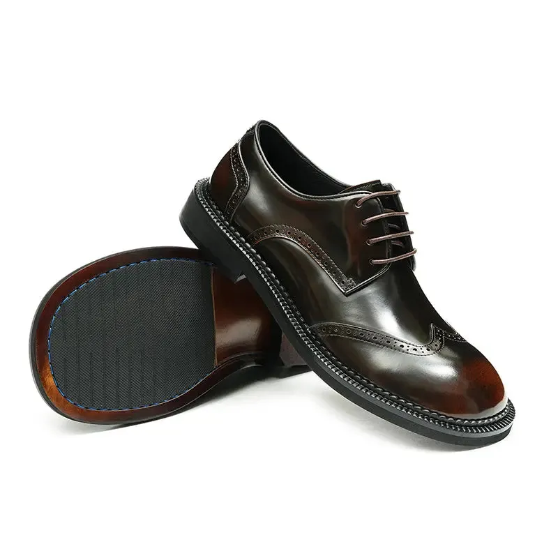 Men's Patent leather big toe shoes D23703