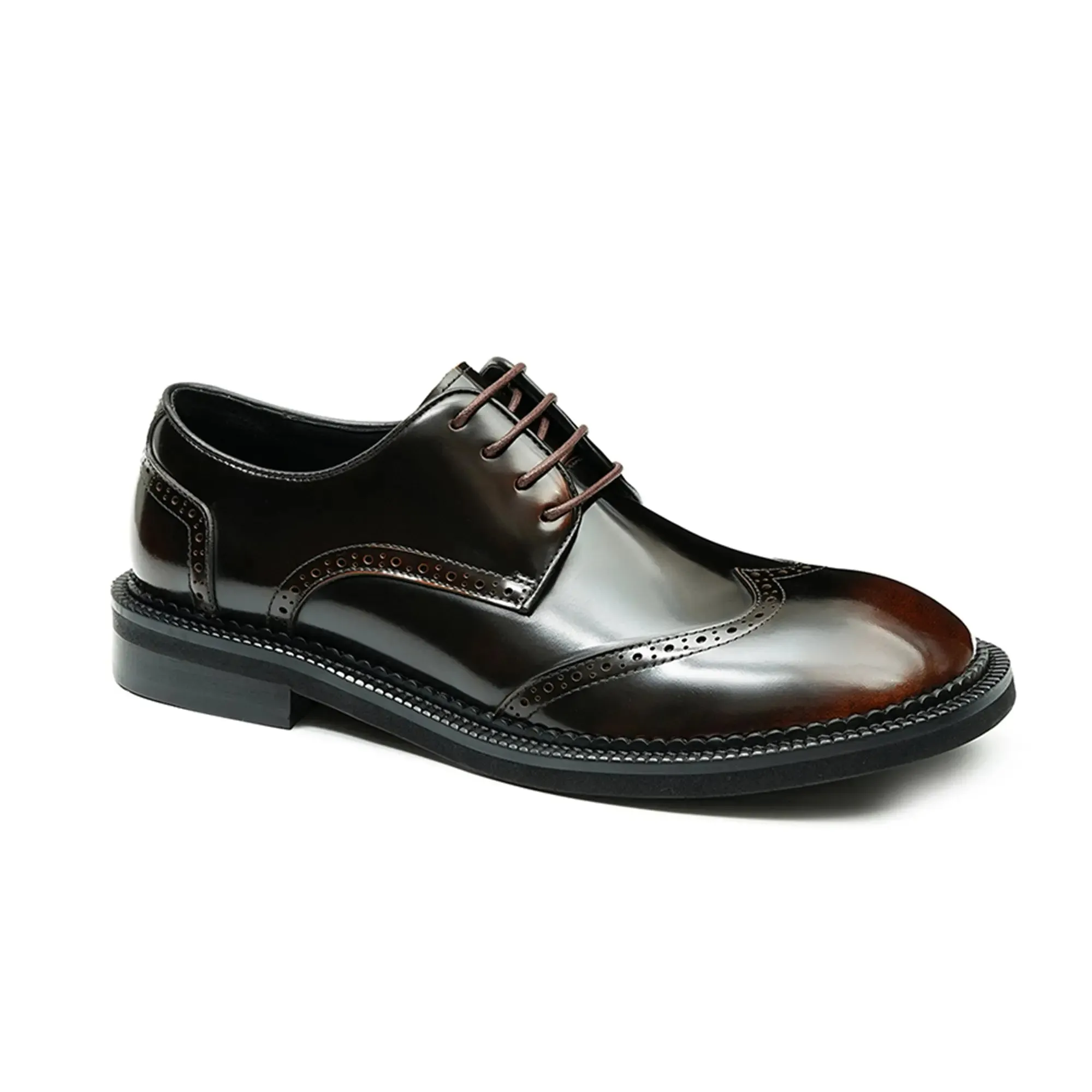 Men's Patent leather big toe shoes D23703
