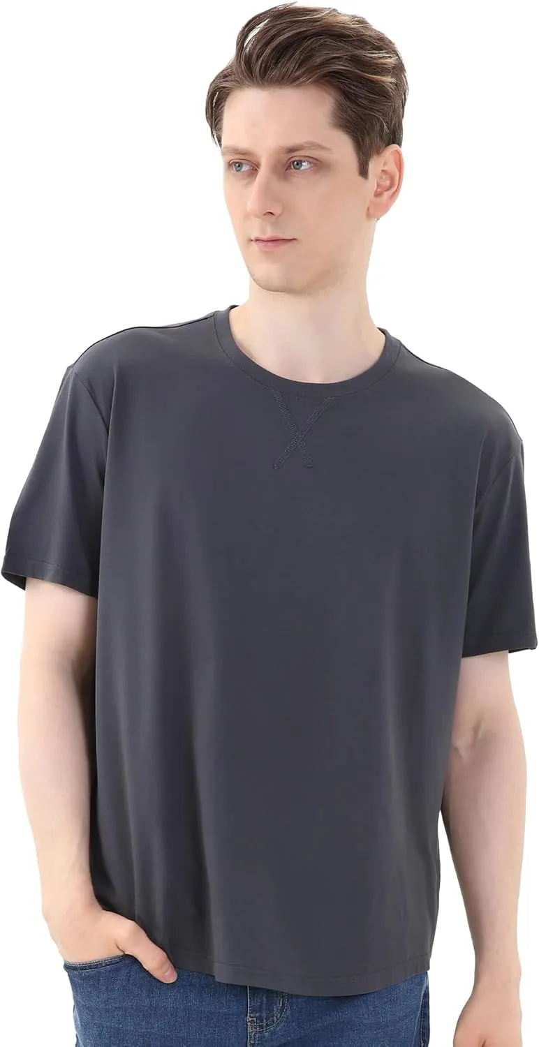 Men's True Classic Tees 3-Pack Short Sleeve Crew Neck Solid Color Casual T-Shirts - Ideal for Gym, Work & Daily Life