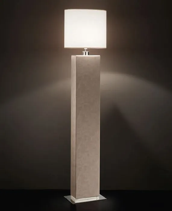 Modern Italian Floor Lamp In 5 Gorgeous Faux Leather Colours