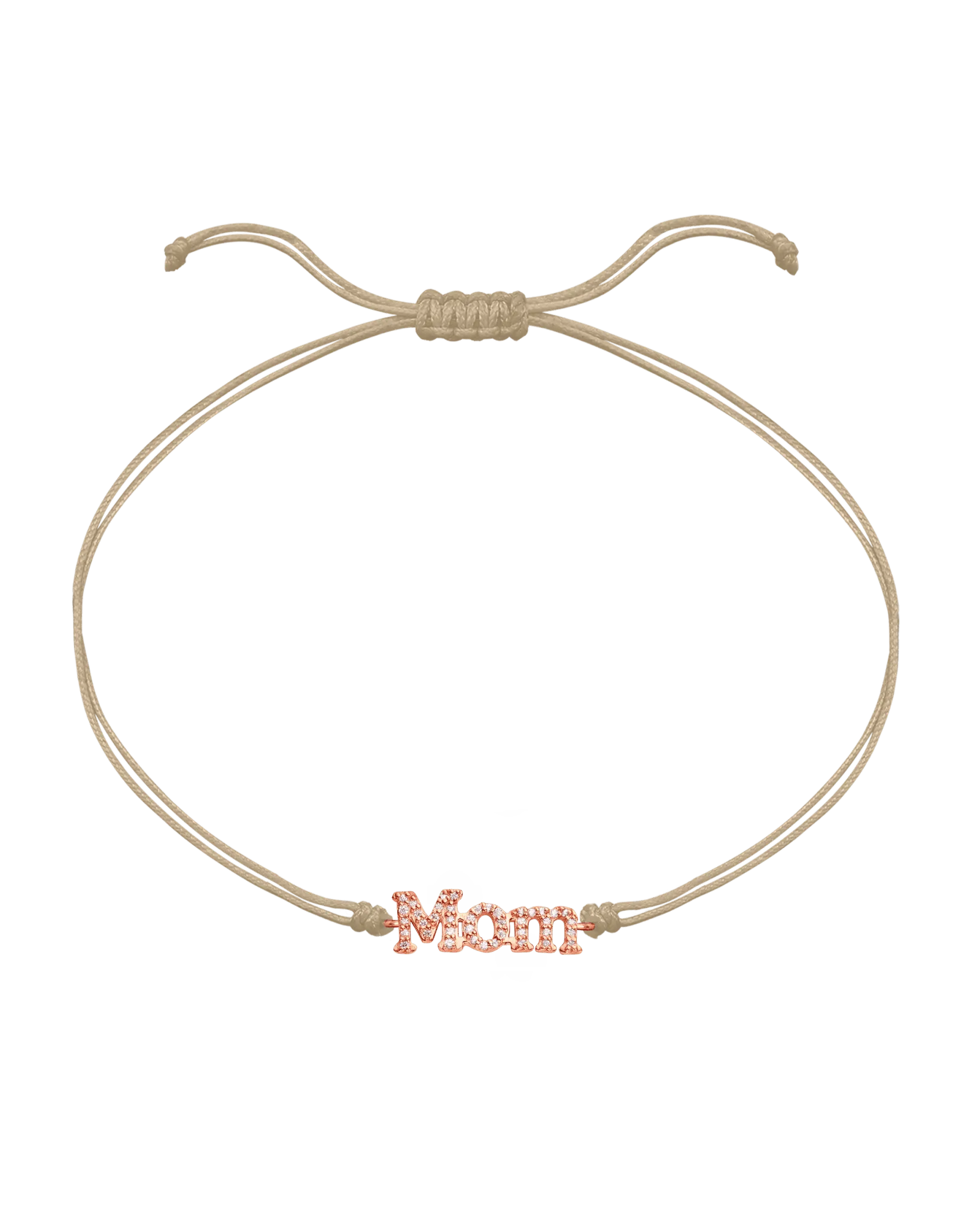 Mom String of Love - 14K Rose Gold