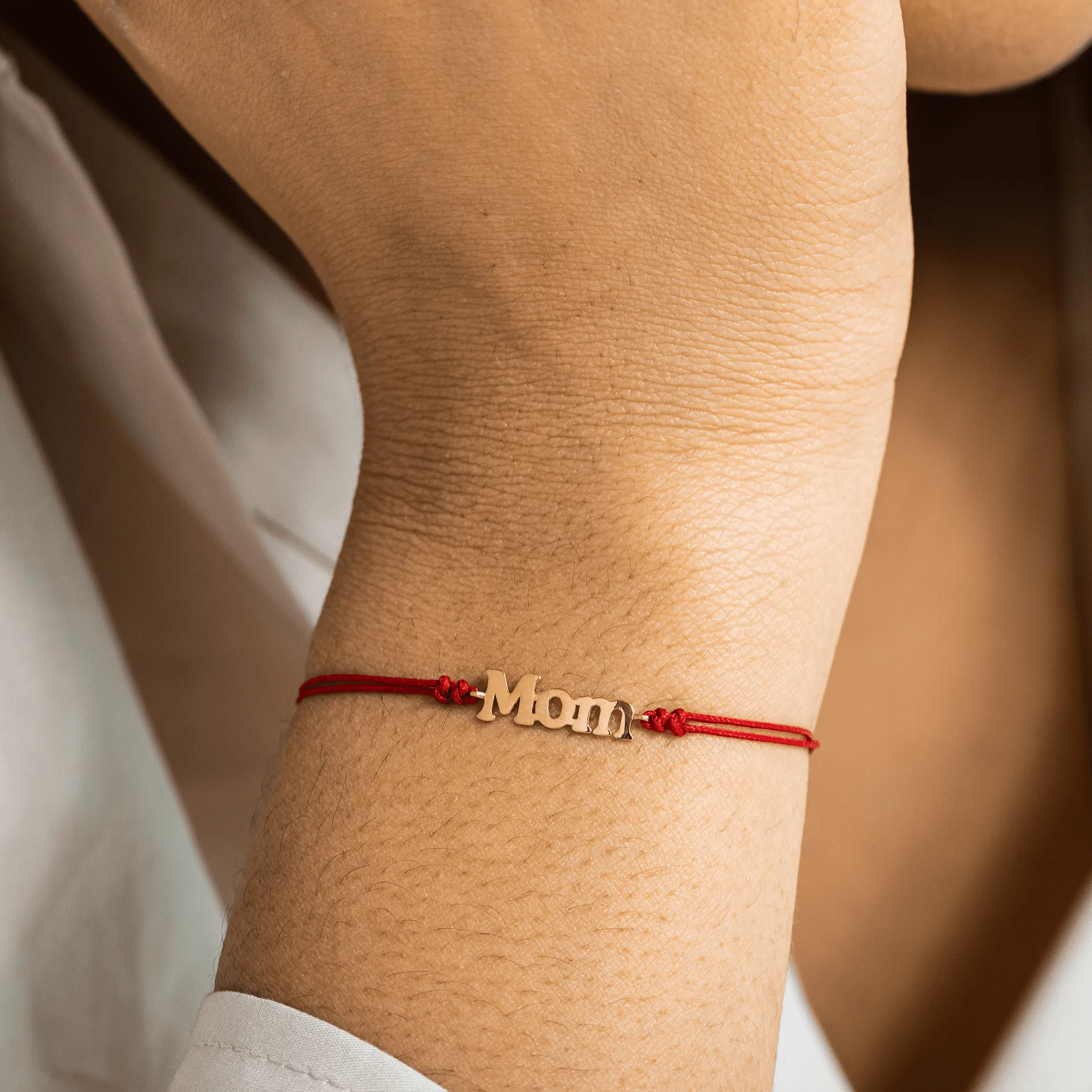 Mom String of Love - 14K Rose Gold
