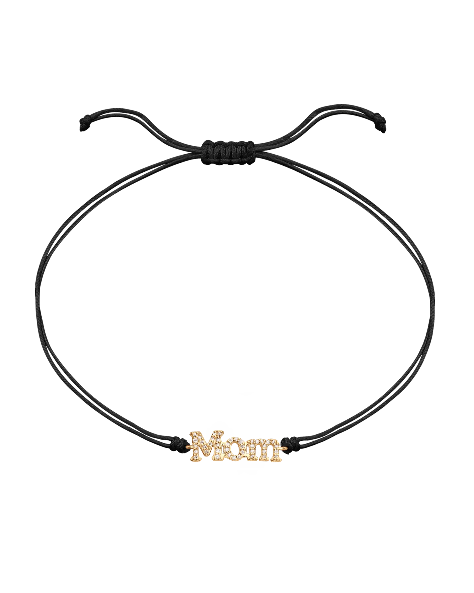 Mom String of Love - 14K Yellow Gold