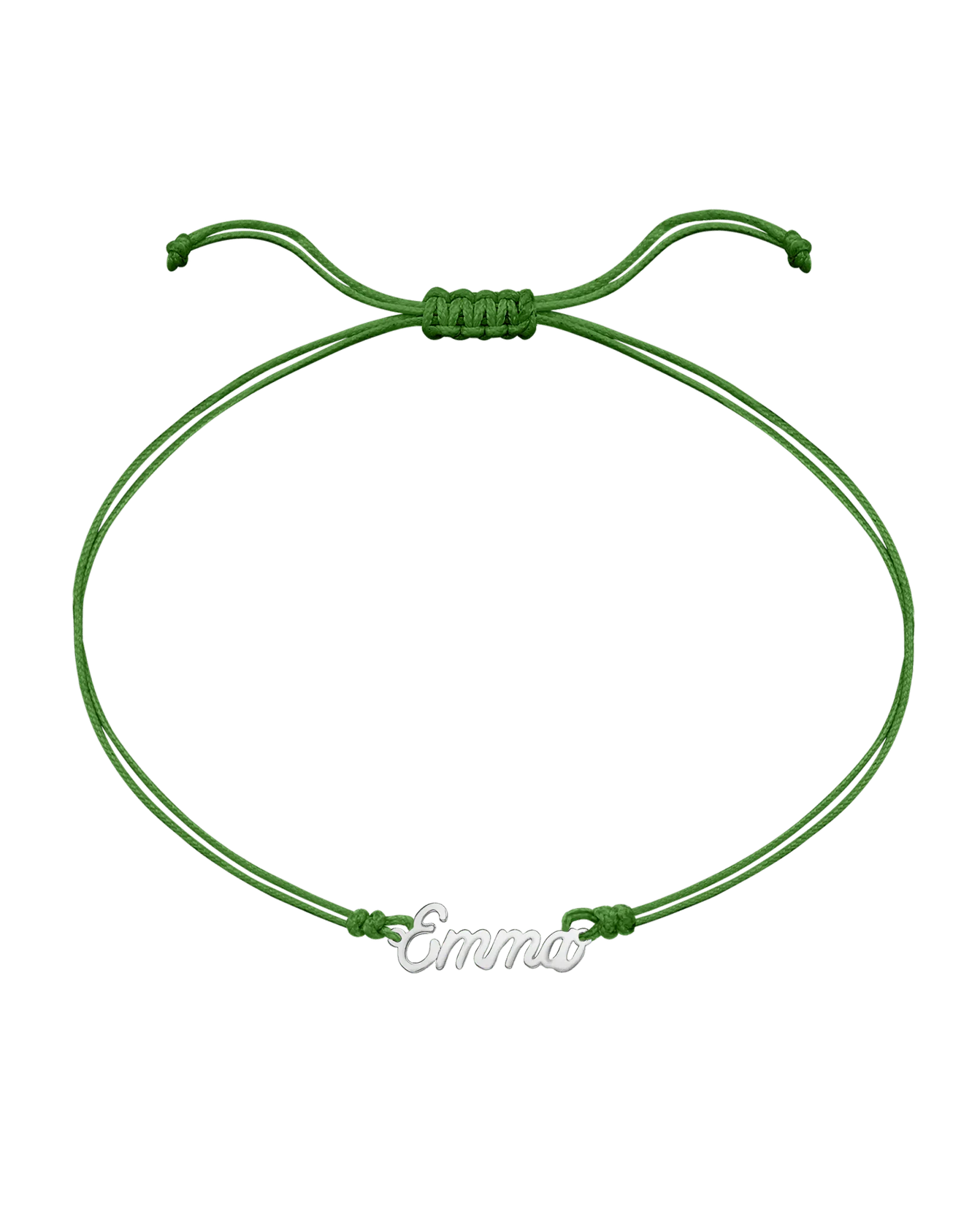 Name Plate String of Love - 14K White Gold
