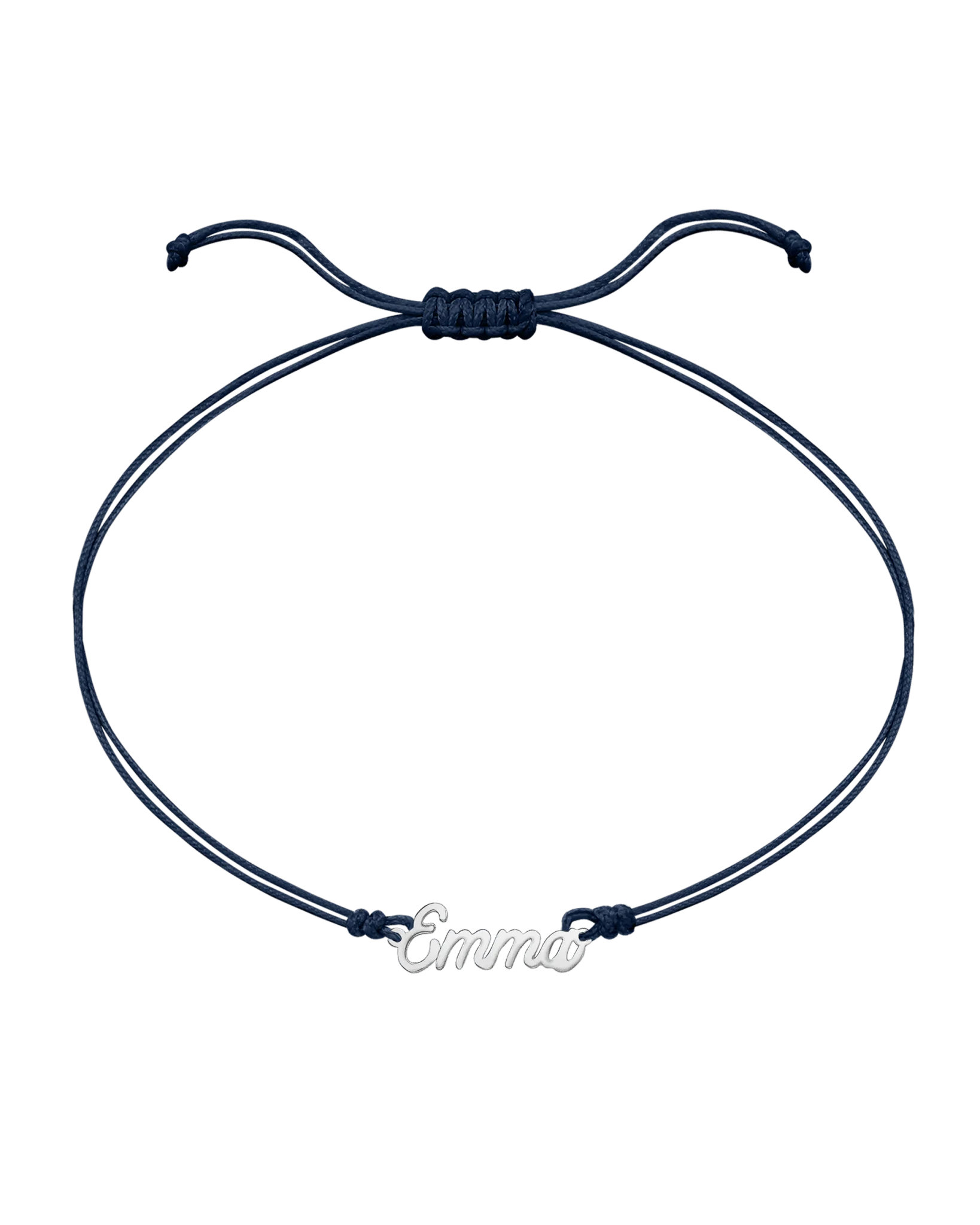 Name Plate String of Love - 14K White Gold