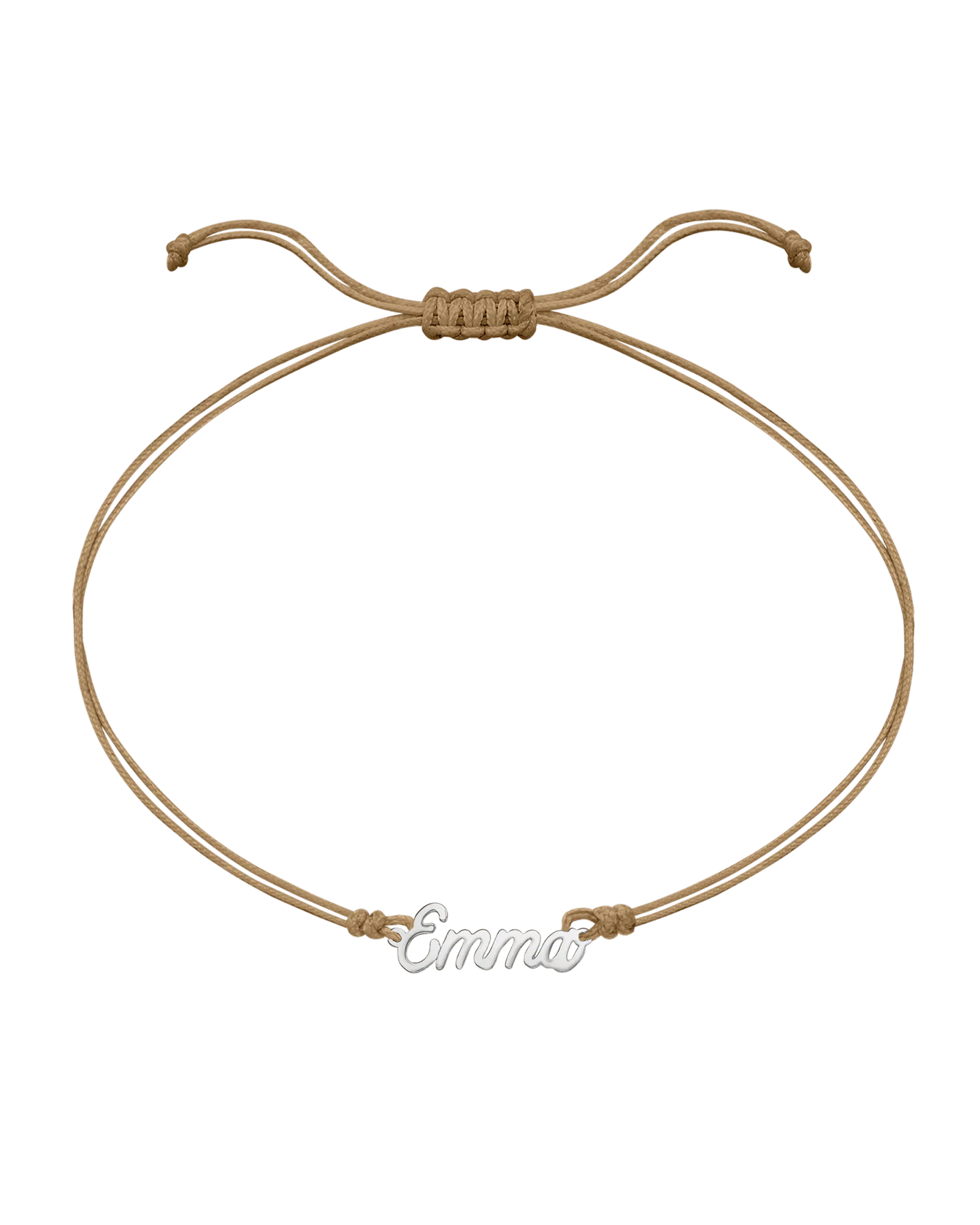 Name Plate String of Love - 14K White Gold