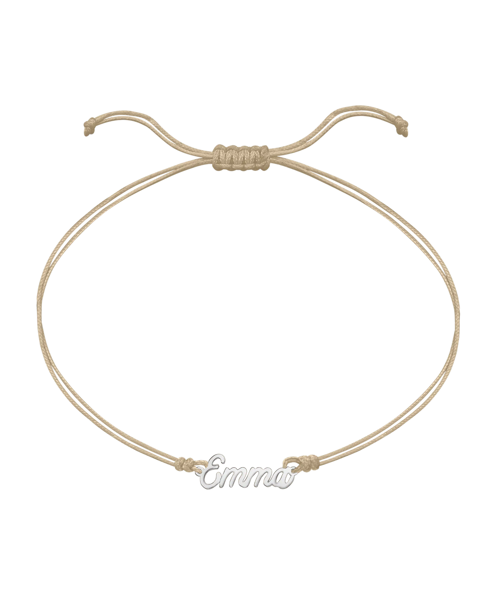 Name Plate String of Love - 14K White Gold