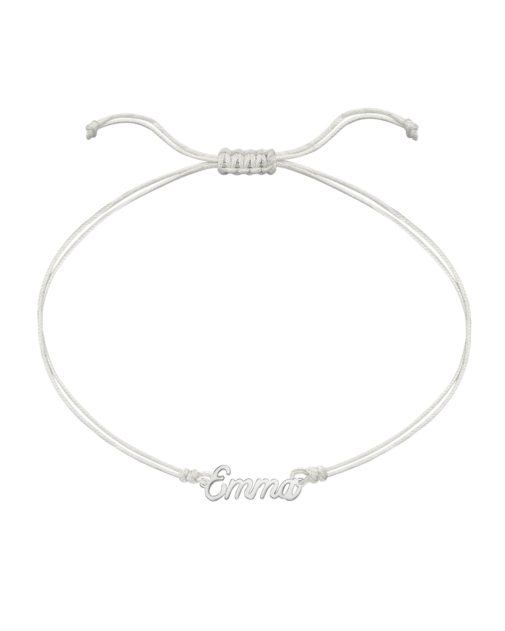 Name Plate String of Love - 14K White Gold