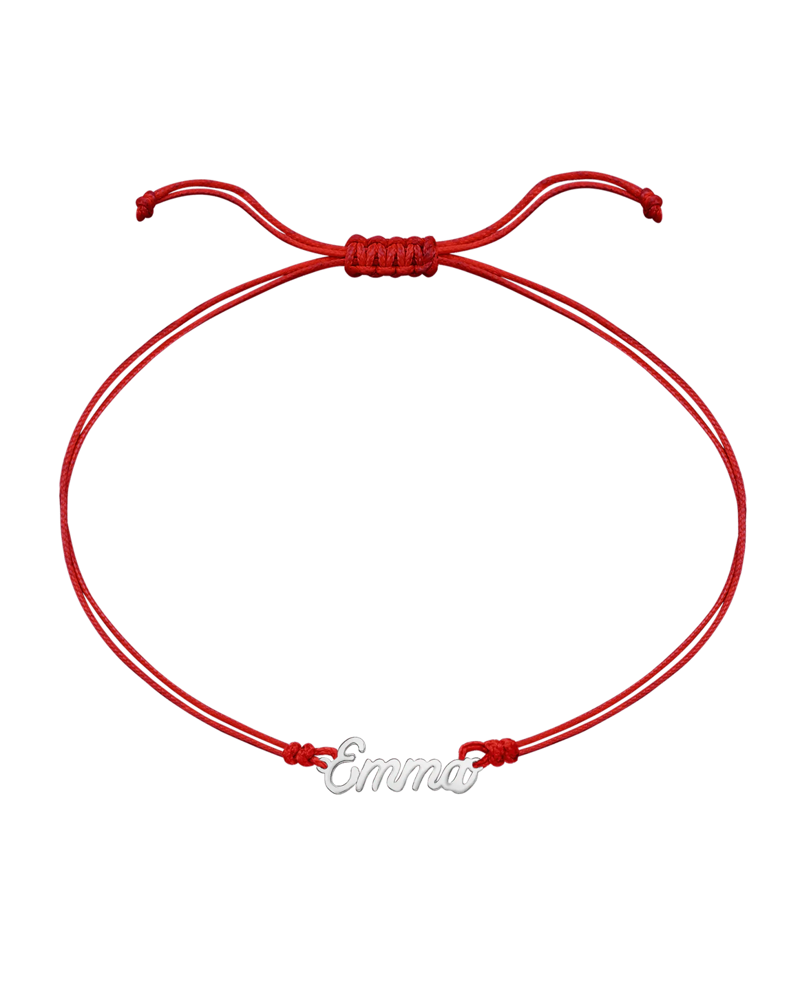 Name Plate String of Love - 14K White Gold