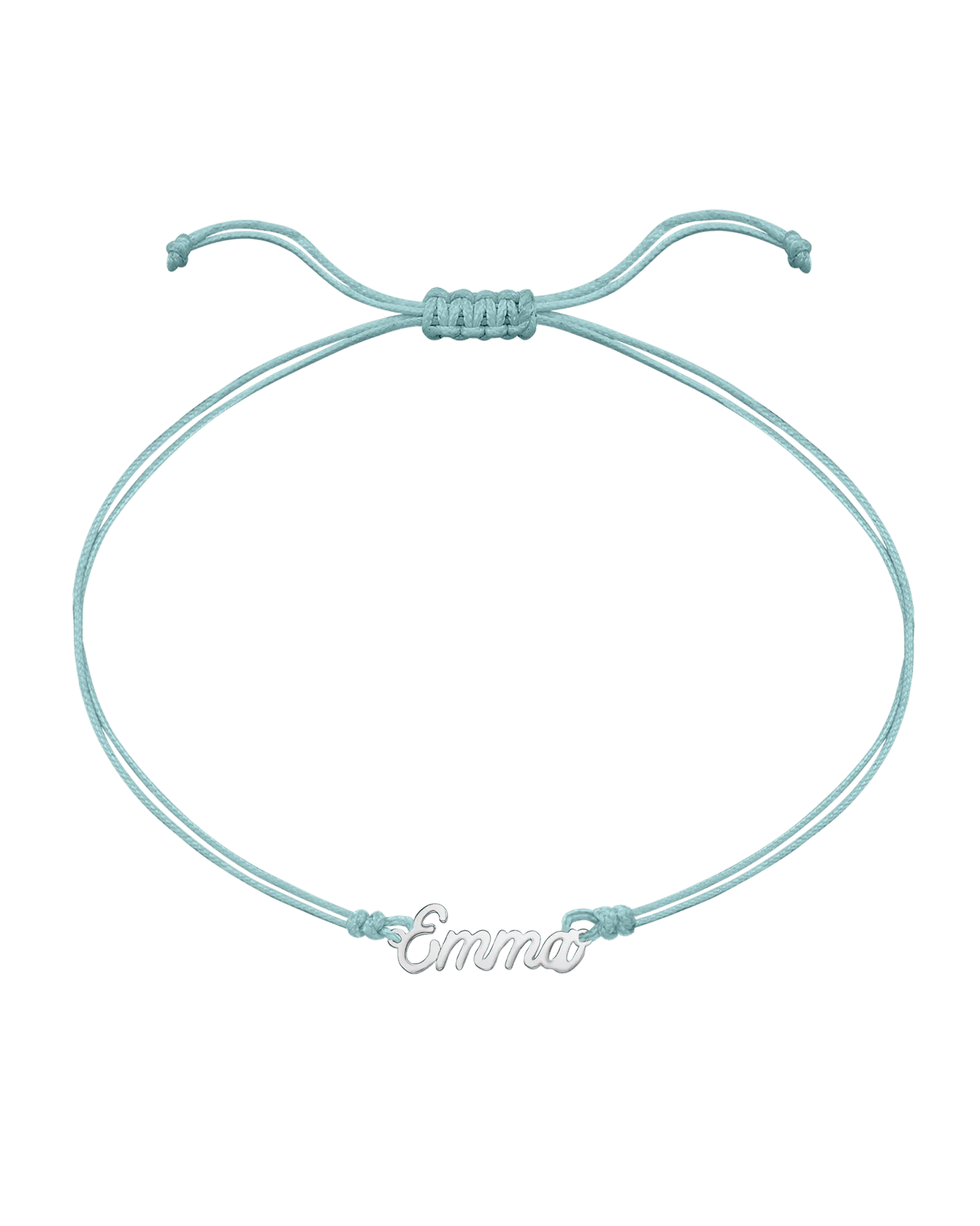 Name Plate String of Love - 14K White Gold