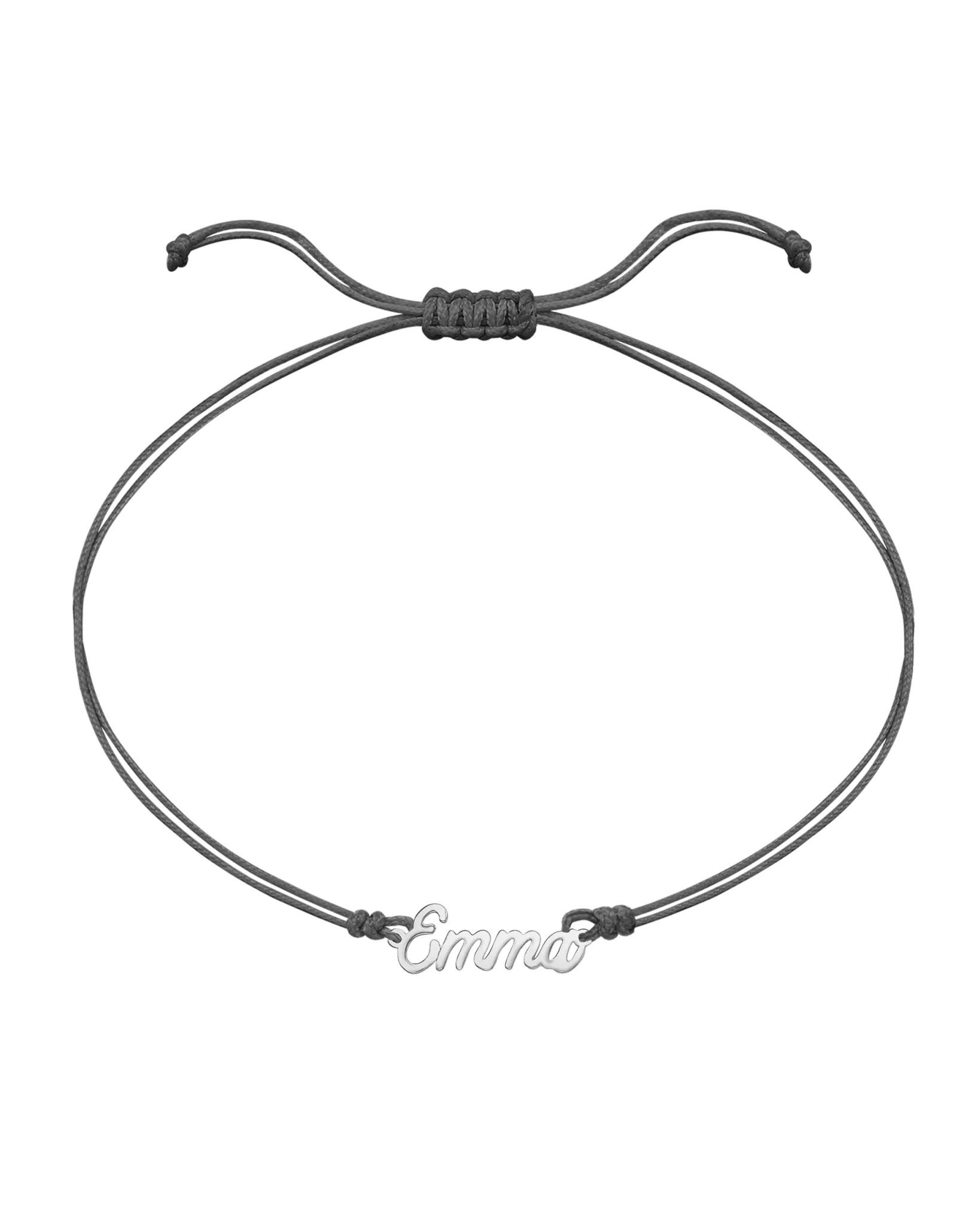 Name Plate String of Love - 14K White Gold