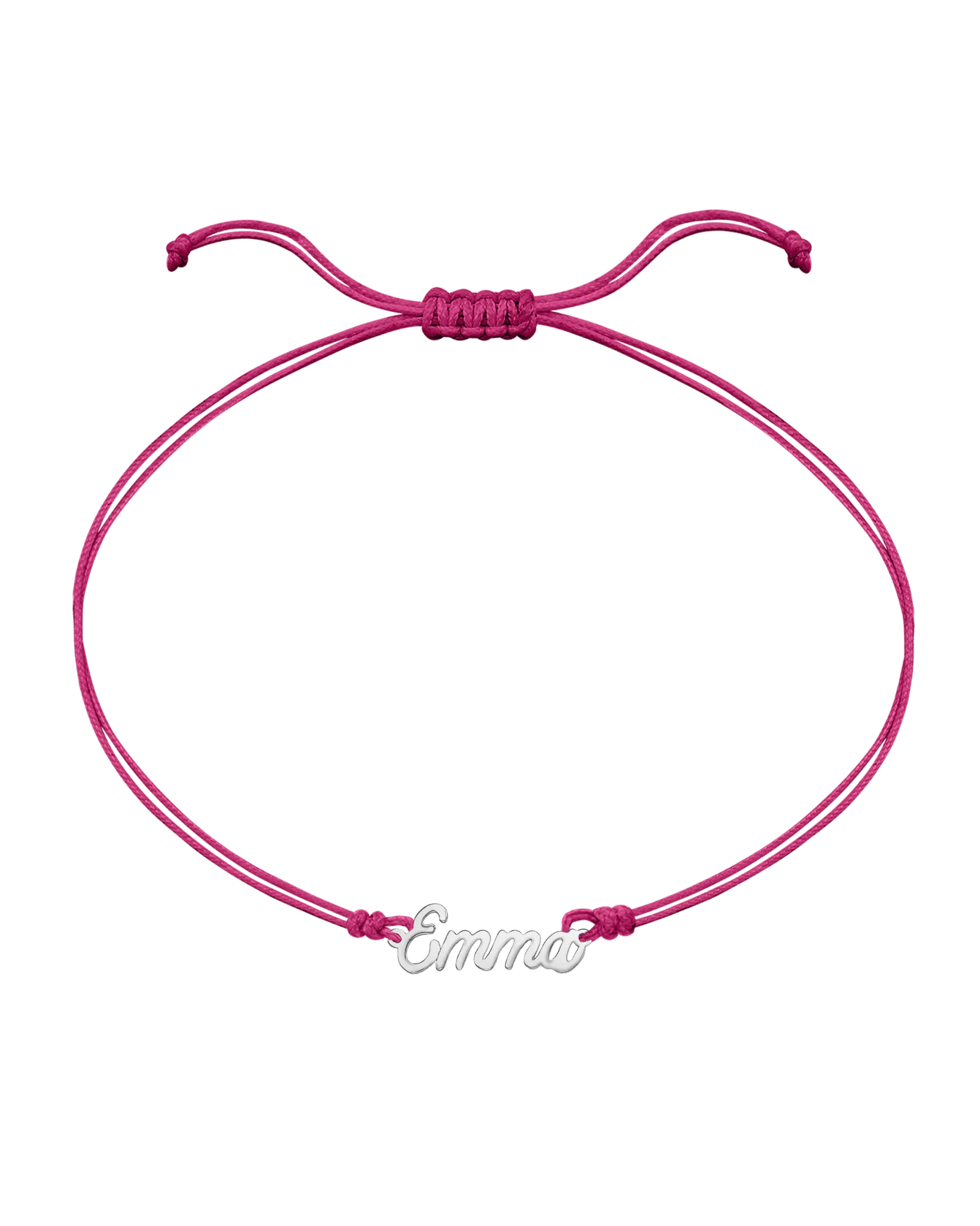 Name Plate String of Love - 14K White Gold
