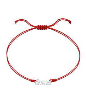 Name Plate String of Love - 14K White Gold