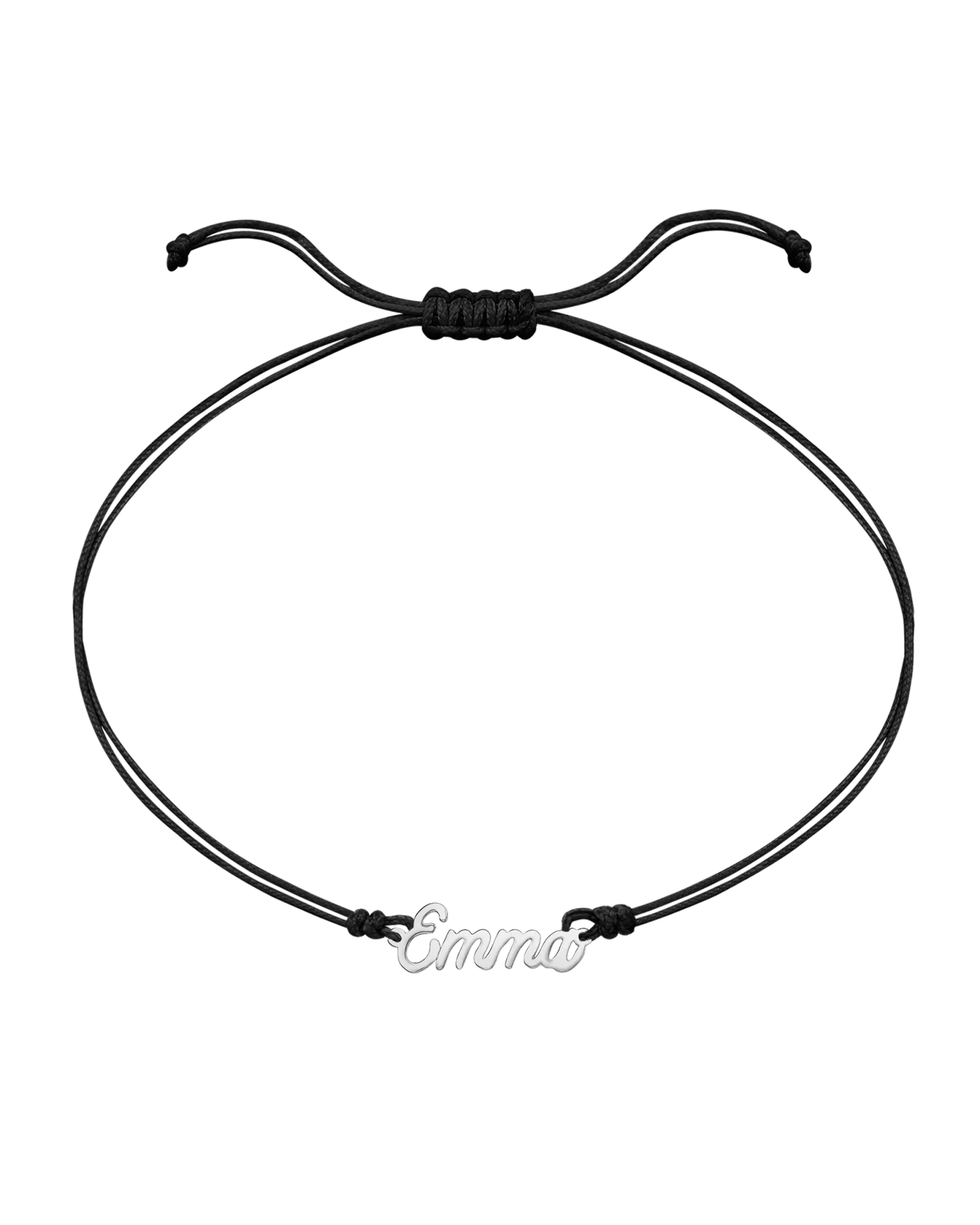 Name Plate String of Love - 14K White Gold