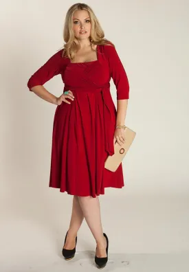 Nellie Wrap Dress In Scarlet (Made To Order)