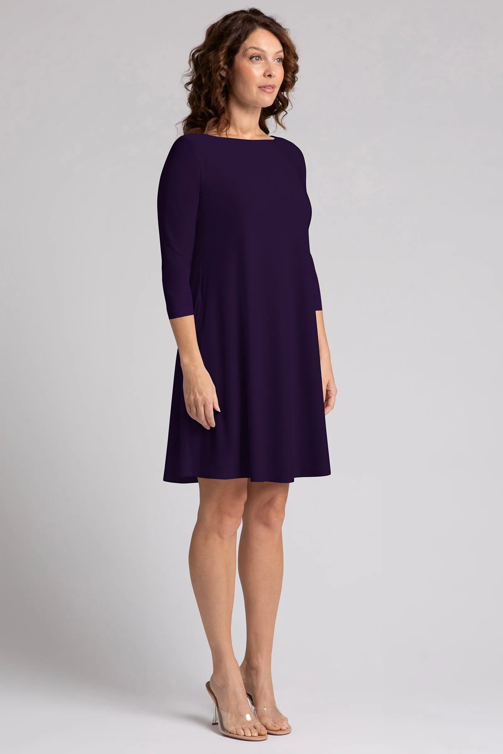 Nu Trapeze Dress | Blackberry