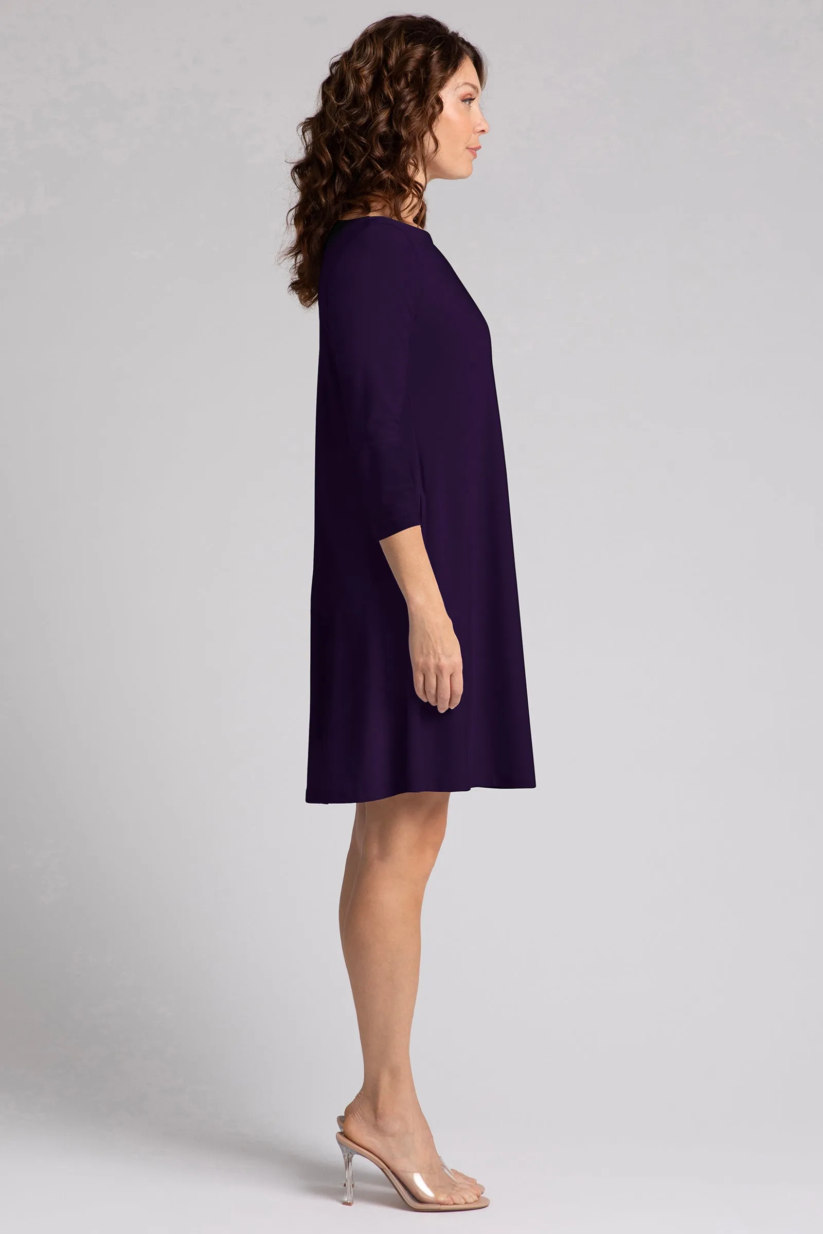 Nu Trapeze Dress | Blackberry