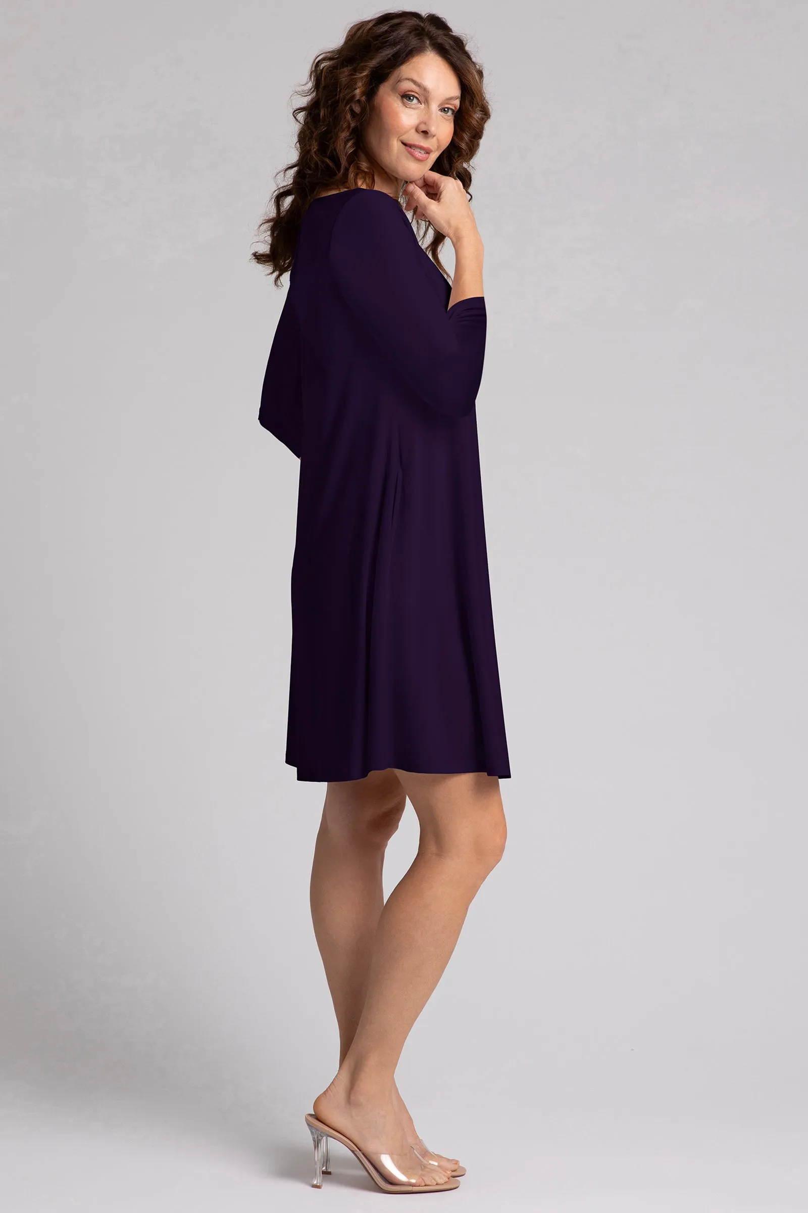 Nu Trapeze Dress | Blackberry