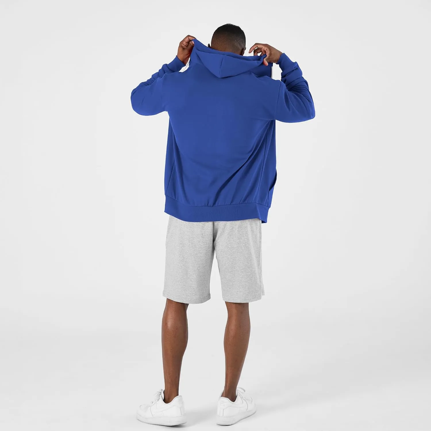 Ohoo Mens Slim Fit Zip Up Hoodies Sweatshirt Lightweight Long Sleeve with Kanga Pocket