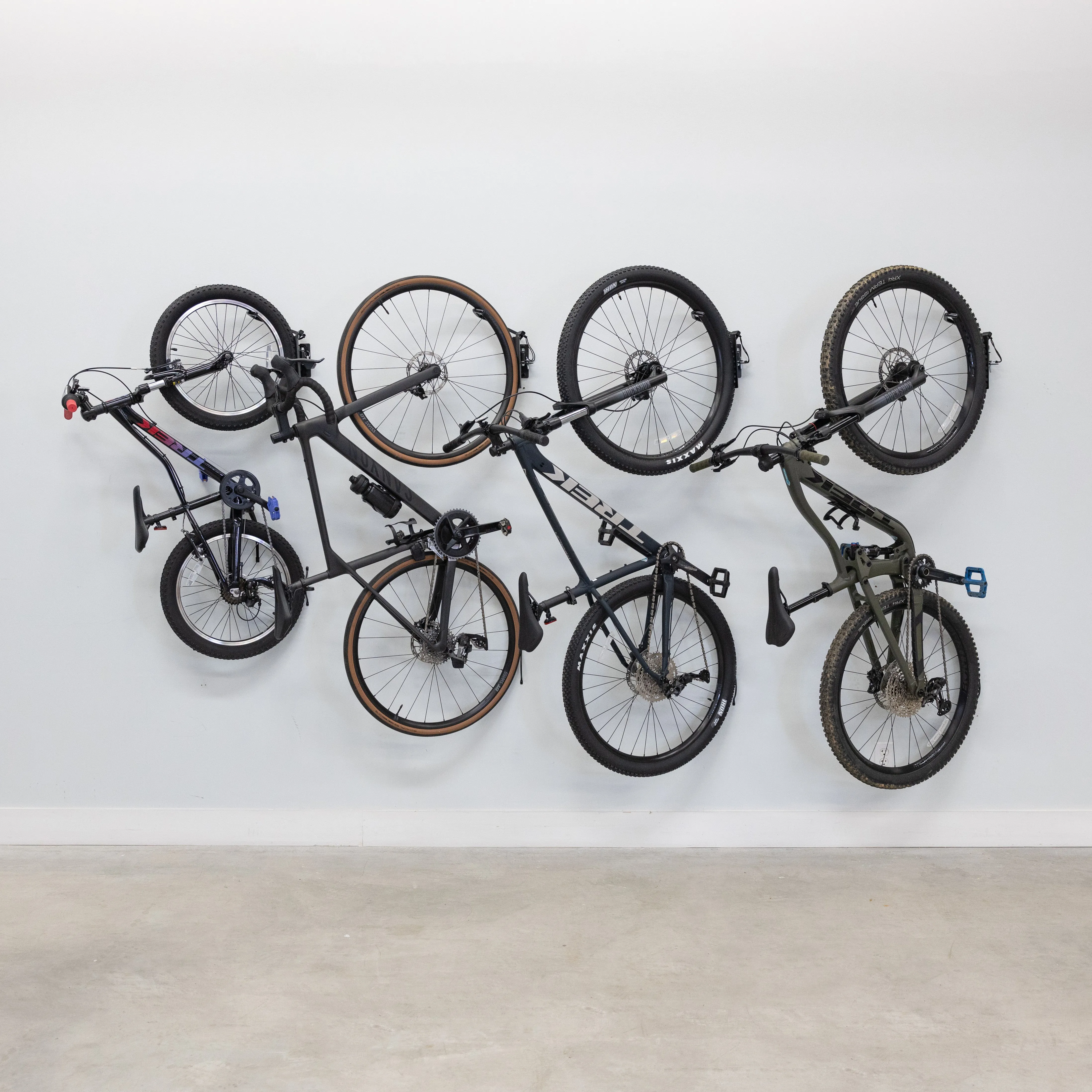 OUTLET | Swivel Mount Bike Storage Rack | 2 Bike Garage Wall Hooks | Deep Water