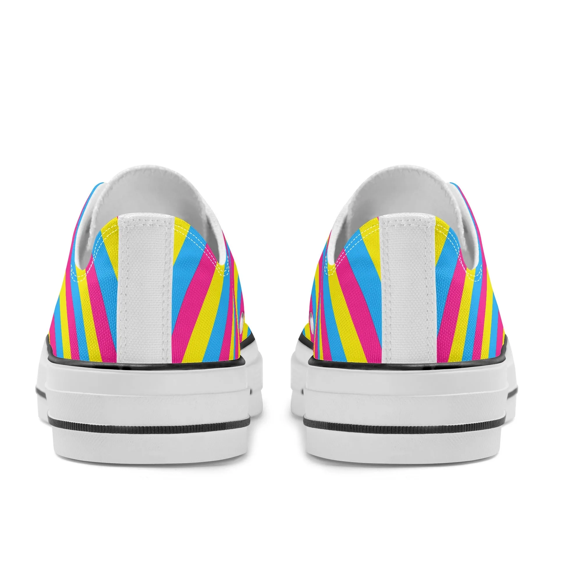 Pansexual Pride Collection - Mens Classic Low Top Canvas Shoes for the LGBTQIA  community