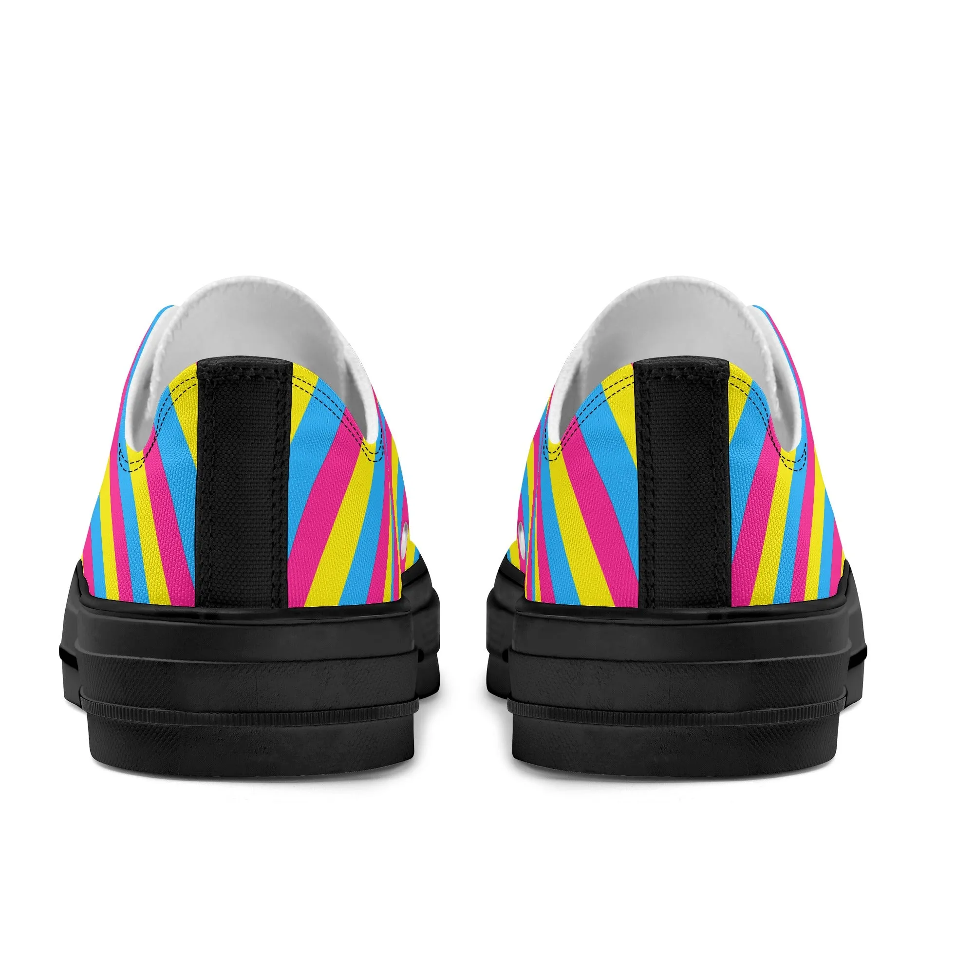 Pansexual Pride Collection - Mens Classic Low Top Canvas Shoes for the LGBTQIA  community