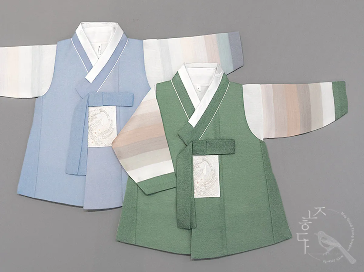 Pastel Blue Baby Boy Hanbok