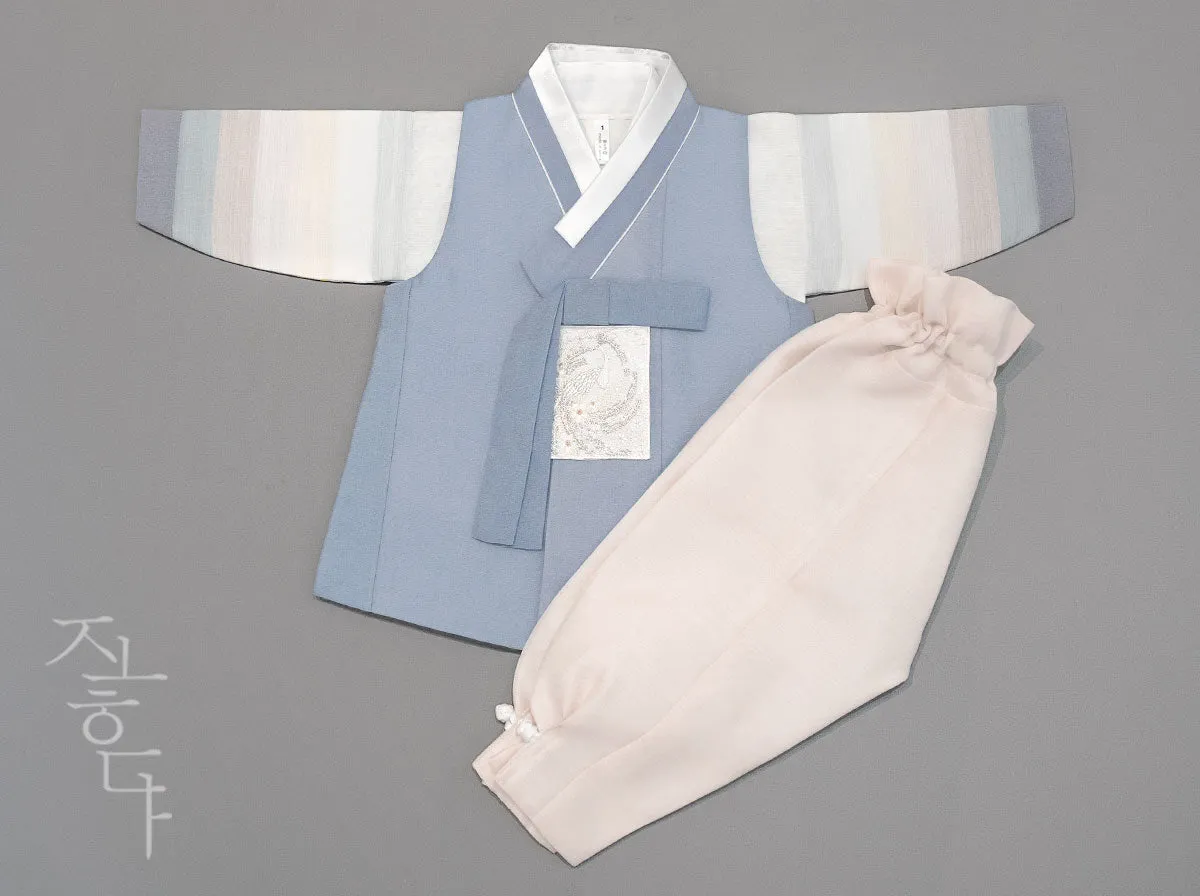 Pastel Blue Baby Boy Hanbok